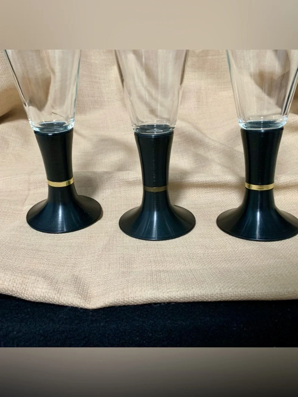🔍Vtg David Douglas After Hours Lighted Pilsner Beer Glasses (3) READ DESCRIPTION
